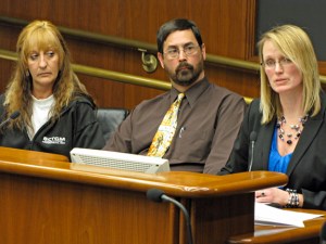 Testifying before the House committee: Becki Jacobson, Moorhead school teacher Jeff Offutt and Moorhead City Council Member Heidi Durand.