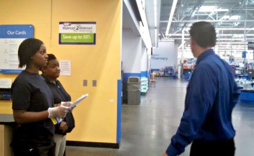 Moronica Owens and Sheena Kennedy inform their manager at the Brooklyn Center Walmart that they are going on strike. He walked away from them. "I wanted him to know, this is exactly why I’m going on strike, to hear why I’m doing this," Owens said. "He didn’t want to hear it at all."