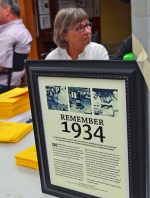 Linda Leighton, a descendent of one of the leaders of the 1934 Teamsters strike, is enlisted support for a historic monument in Minneapolis at the Minnesota State Fair last year.