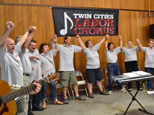 The Twin Cities Labor Chorus performed a benefit concern in the Labor Pavilion on the State Fairgrounds earlier this year.