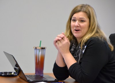 Lynn Barton, a child care provider and AFSCME member from Alexandria, joined in a workshop at the Path to Power training. 