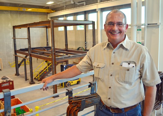 Local 512's two-story training frame was too tall for apprentices to use safely in the local's previous facility, training director Larry Gilbertson said.