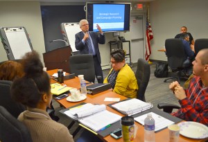 Minnesota AFL-CIO President Bill McCarthy welcomed participants to a three-day training in strategic research.