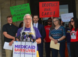 Kerry Adelmann, a home care worker and member of SEIU Healthcare MN & IA, shared what Medicaid cuts would mean to her family.